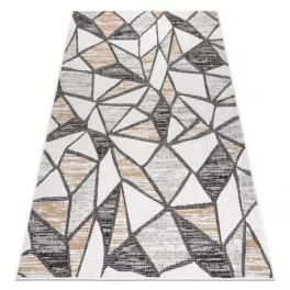   Covor țesut din sisal  COOPER Mozaik 22208 ecru / negru 140x190 cm