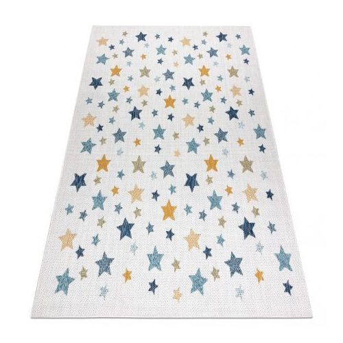 Covor țesut din sisal  COOPER 22260 ecru / albastru închis 80x150 cm