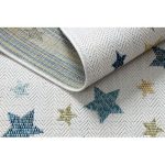 Covor țesut din sisal  COOPER 22260 ecru / albastru închis 80x150 cm