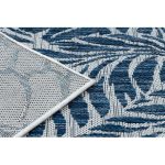 Țesut Sizal covor SION frunze 22151 țesut plat ecru / albastru închis 140x190 cm