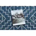 Țesut Sizal covor SION Geometric, DIAMANT 21778 țesut plat albastru închis/ ecru 180x270 cm
