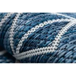 Țesut Sizal covor SION Geometric, DIAMANT 21778 țesut plat albastru închis/ ecru 180x270 cm