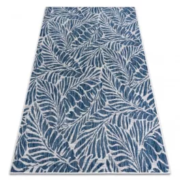   Țesut Sizal covor SION frunze 22151 țesut plat ecru / albastru închis 80x150 cm