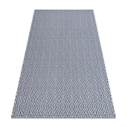 Covor țesut din sisal  CASA ECO boho  Diamant 22084 albastru închis / galben, covor reciclat 114x170 cm