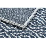 Covor țesut din sisal  CASA ECO boho  Diamant 22084 albastru închis / galben, covor reciclat 114x170 cm
