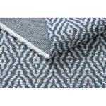 Covor țesut din sisal  CASA ECO boho  Diamant 22084 albastru închis / galben, covor reciclat 114x170 cm