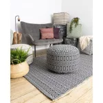 Covor țesut din sisal  CASA ECO boho 22075 negru / gri, covor reciclat 133x190 cm
