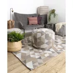 Țesut Sizal CASA Eco covor boho  triunghiuri 2816 galben / taupe, covor reciclat 133x190 cm