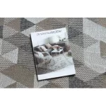 Țesut Sizal CASA Eco covor boho  triunghiuri 2816 galben / taupe, covor reciclat 133x190 cm