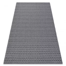   Țesut Sizal CASA Eco covor boho  Szemek 22075 negru / Gri, covor reciclat 192x290 cm