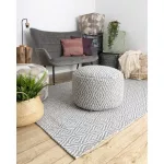 Covor țesut din sisal  CASA ECO boho  Diamant 22084 antracit / galben, covor reciclat 75x150 cm