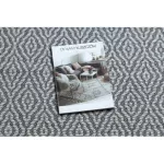 Covor țesut din sisal  CASA ECO boho  Diamant 22084 antracit / galben, covor reciclat 75x150 cm
