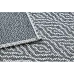 Covor țesut din sisal  CASA ECO boho  Diamant 22084 antracit / galben, covor reciclat 75x150 cm