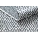 Covor țesut din sisal  CASA ECO boho  Diamant 22084 antracit / galben, covor reciclat 75x150 cm
