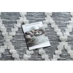 Tesut Sizal covor boho MOROC diamant 22297 franj.-douá straturi láná gri / crem, covor reciclat 175x270 cm