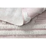 Tesut Sizal covor boho MOROC diamant 22297 franjuri - douá straturi láná róz/ crem,  covor reciclat 194x290 cm