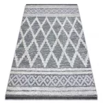 Tesut Sizal covor boho MOROC diamant 22297 franj.-douá straturi lánágri / crem, covor reciclat 78x150 cm