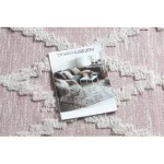 Tesut Sizal covor boho MOROC diamant 22297 franjuri - douá straturi láná róz / crem, covor reciclat 78x150 cm