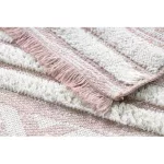 Tesut Sizal covor boho MOROC diamant 22297 franjuri - douá straturi láná róz / crem, covor reciclat 78x150 cm