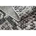 Covor țesut din sisal  SION  22162 țesut plat, ecru / negru 140x190 cm