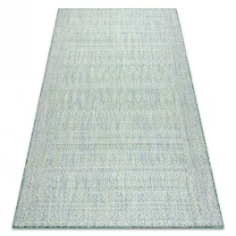   Covor țesut din sisal  SION Diamant 22184 țesut plat, verde / albastru / ecru 140x190 cm
