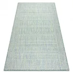 Covor țesut din sisal  SION Diamant 22184 țesut plat, verde / albastru / ecru 80x150 cm