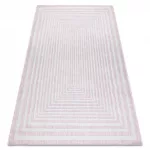 Covor țesut din sisal  SION 22376 țesut plat, roz / ecru 140x190 cm