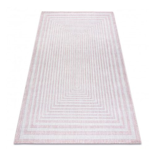 Tesut sizal covor SION labirint 22376 tesut plat roz / ecru 160x220 cm