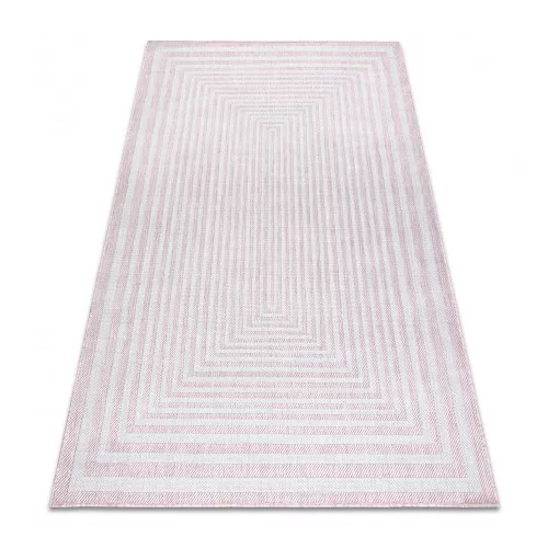 Covor țesut din sisal  SION 22376 țesut plat, roz / ecru 180x270 cm