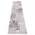 Covor țesut din sisal  SION Traversa, Frunze 2837 țesut plat, ecru / roz 60x250 cm