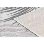 Covor țesut din sisal  SION Traversa, Frunze 2837 țesut plat, ecru / roz 60x250 cm