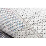 Covor țesut din sisal  SION Traversa Figuri geometrice, Triunghi, 3006 țesut plat, ecru / roz 70x250 cm