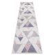 Tesut sizal covor SION Traversá model geometric, 3006 tesut plat ecru / roz 80x250 cm