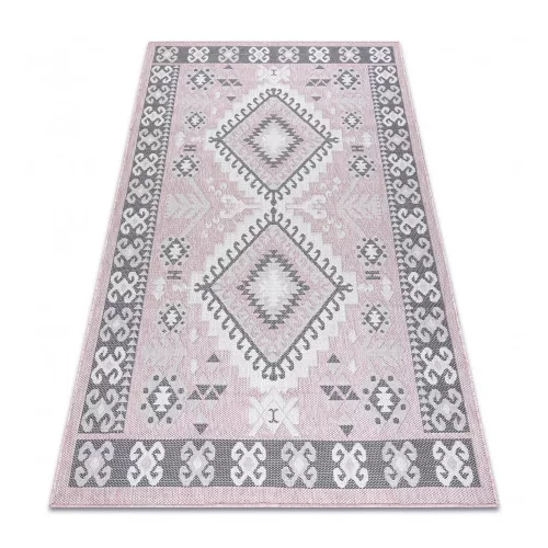 Covor țesut din sisal  SION  3007 țesut plat, roz / ecru 140x190 cm