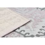 Covor țesut din sisal  SION  3007 țesut plat, roz / ecru 140x190 cm