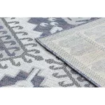 Covor țesut din sisal  SION  3007 țesut plat, albastru / roz / ecru 140x190 cm