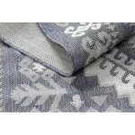 Covor țesut din sisal  SION  3007 țesut plat, albastru / roz / ecru 140x190 cm