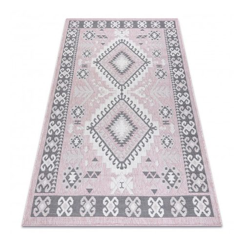 Covor țesut din sisal  SION  3007 țesut plat, roz / ecru 160x220 cm