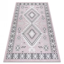   Covor țesut din sisal  SION  3007 țesut plat, roz / ecru 80x150 cm