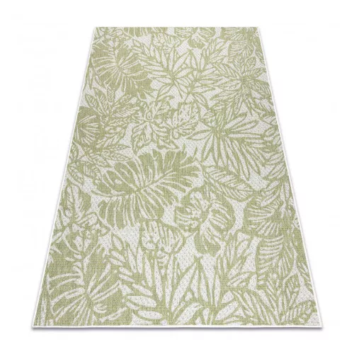 Covor țesut din sisal  SION Frunze, 22128 țesut plat, ecru / verde 140x190 cm