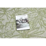 Covor țesut din sisal  SION Frunze, 22128 țesut plat, ecru / verde 140x190 cm