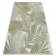 Covor țesut din sisal  SION Frunze 2837 țesut plat, ecru / verde 70x250 cm