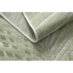 Covor țesut din sisal  SION Frunze 2837 țesut plat, ecru / verde 120x170 cm