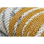 Covor țesut din sisal, traversa COOPER Frunze, 22258 ecru / albastru închis 70x300 cm