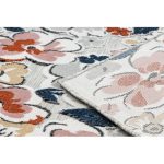 Covor BOTANIC 65239 Flori, țesut plat- gri 117x170 cm