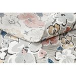Covor BOTANIC 65239 Flori, țesut plat- gri 117x170 cm