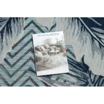 Covor BOTANIC 65242 Perie, cik-cak, țesut plat- aqua albastru 117x170 cm