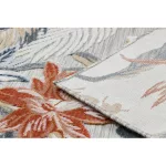 Covor BOTANIC 65262 Flori, țesut plat- gri 117x170 cm