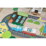  Kab. BAMBINO 34600 covor lavabil City, streets pentru copii antiderapant - bej / gri 80x150 cm