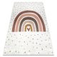  Kab. BAMBINO 46960 covor lavabil Rainbow, buline pentru copii antiderapant - alb / maro 80x150 cm